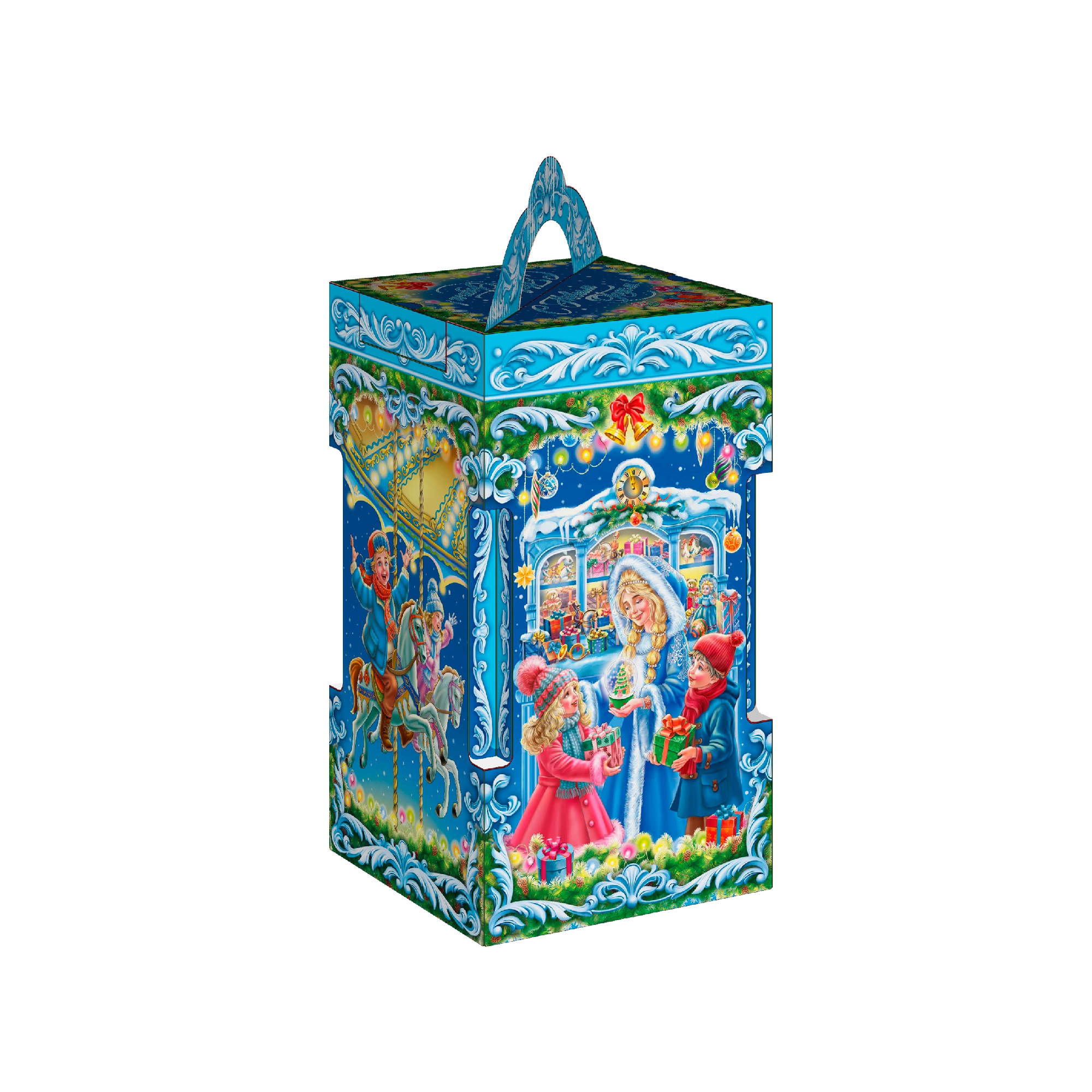 Четырехгранник малый Новогодняя карусель2